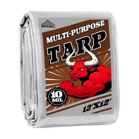 MVPNET tarp 12x12 heavy duty in use as rugged outdoor shelter
