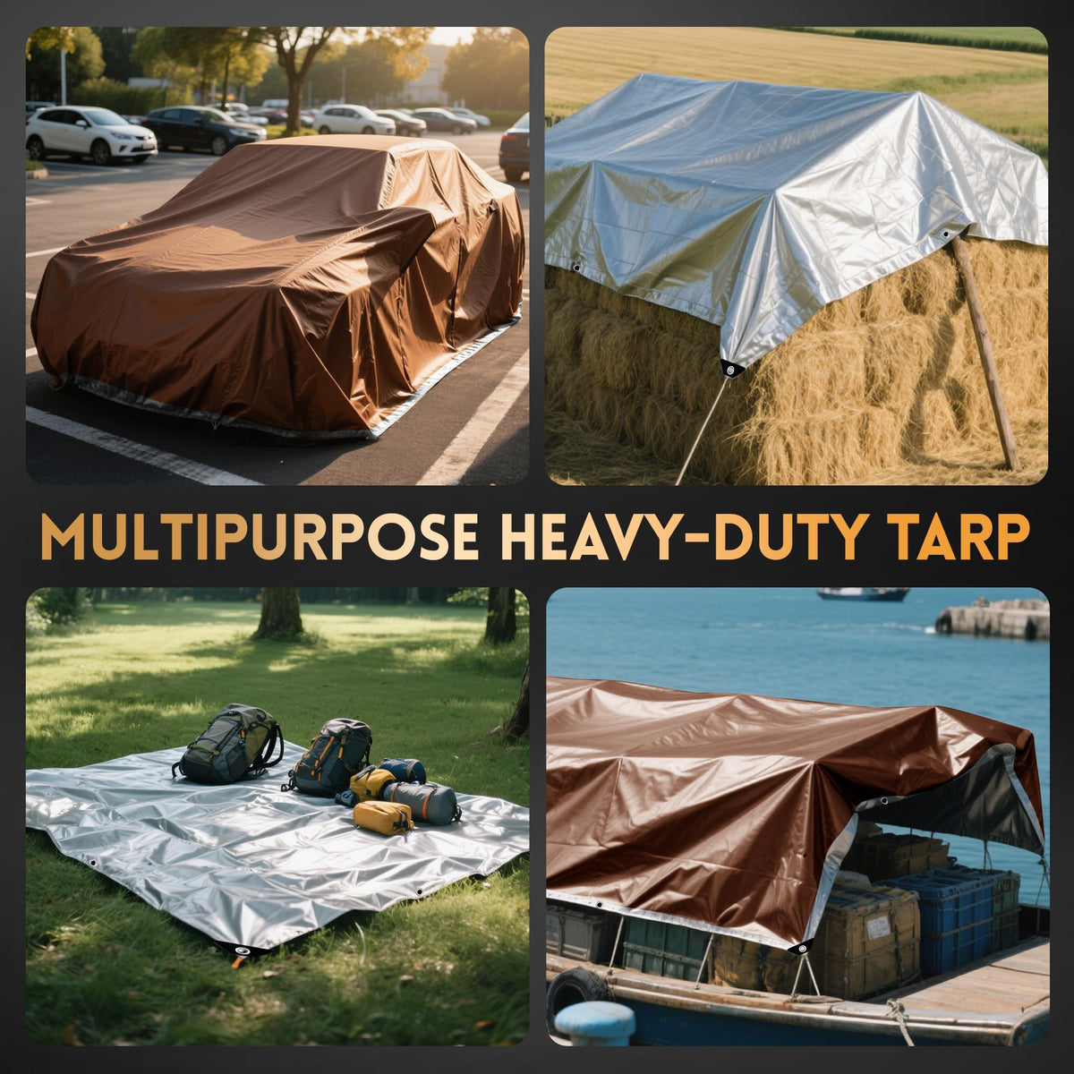MVPNET tarp is lightweight and folds for easy storage