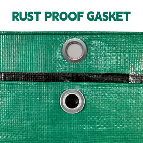 MVPNET tarp 10mil waterproof coating provides weatherproof protection.