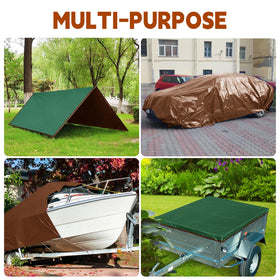 Camping use: lightweight, durable cover for mats, gear, shelters.