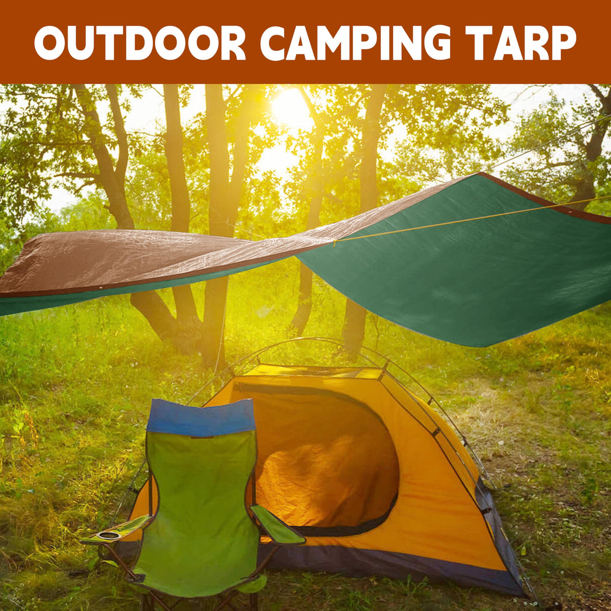 Emergency shelter setup with MVPNET tarp keeps you dry and sheltered.