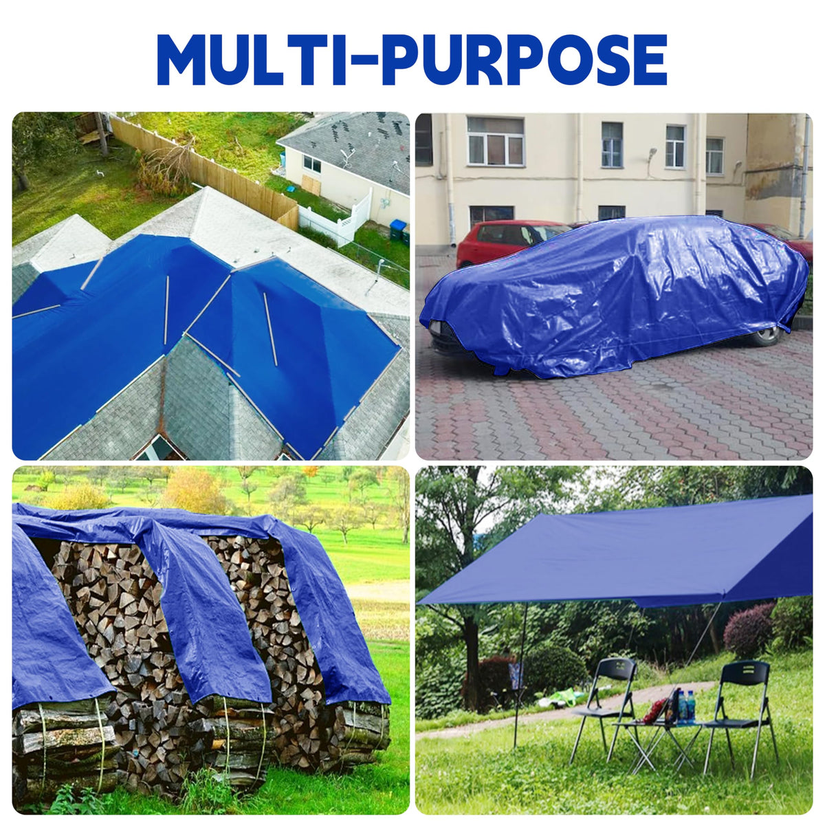 MVPNET tarp creates quick camping mats and improvised shelters