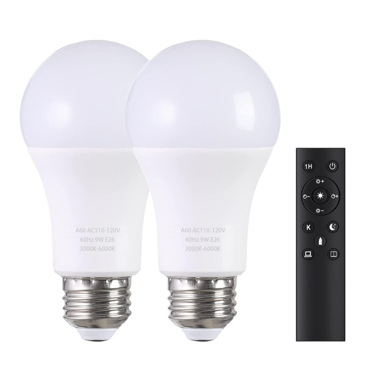 MXhme A19 LED bulb with dimmable remote for customizable mood lighting.