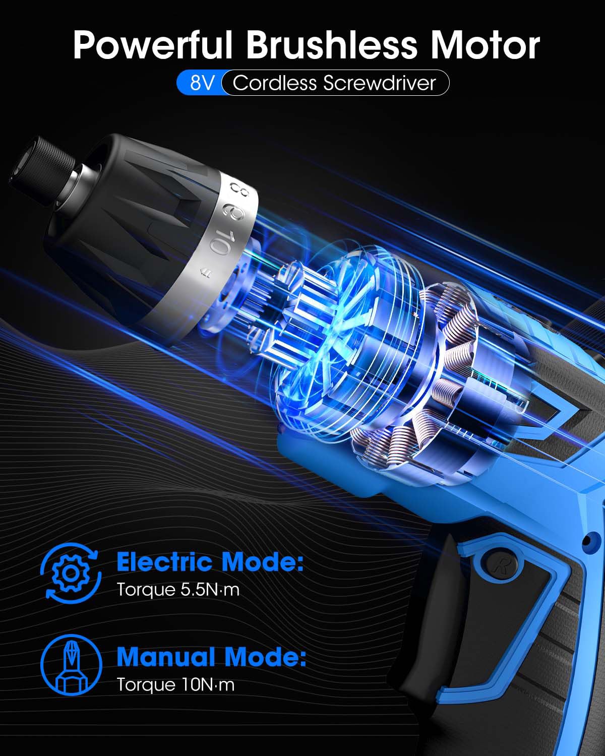 MXMZHXU 2000mAh battery provides long-lasting power for extended DIY sessions.