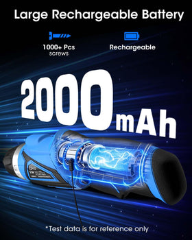 MXMZHXU Built-in LED light illuminates dim work surfaces for precise bit placement.
