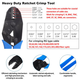 mxuteuk crimp tool closeup shows precise jaws for clean BNC UHF crimps