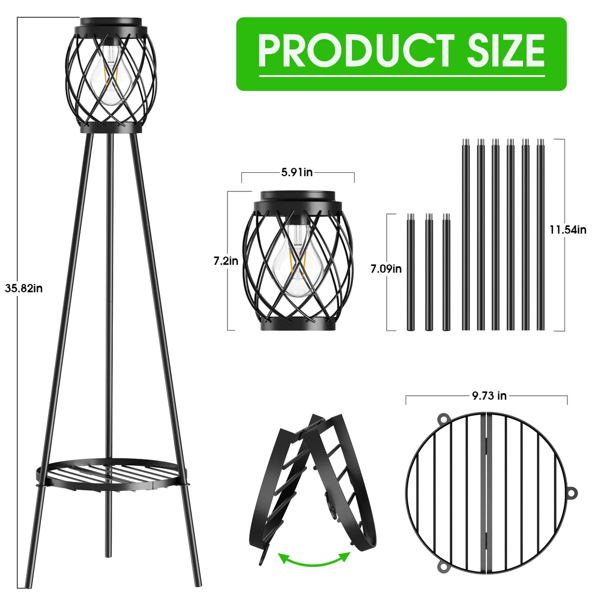 MXwcy 2-pack solar lights showcase built-in plant stands for pot displays.