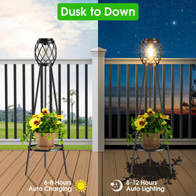 MXwcy dusk-to-dawn sensor lamp installs without wiring for easy setup