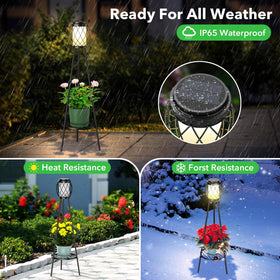 MXwcy rust-resistant lantern stand stays durable in all weather.