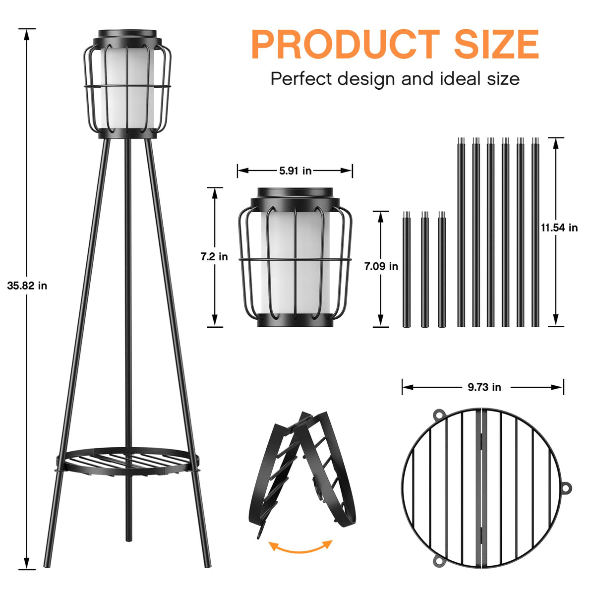 MXwcy tall metal planter holder on tripod offers stable outdoor decor