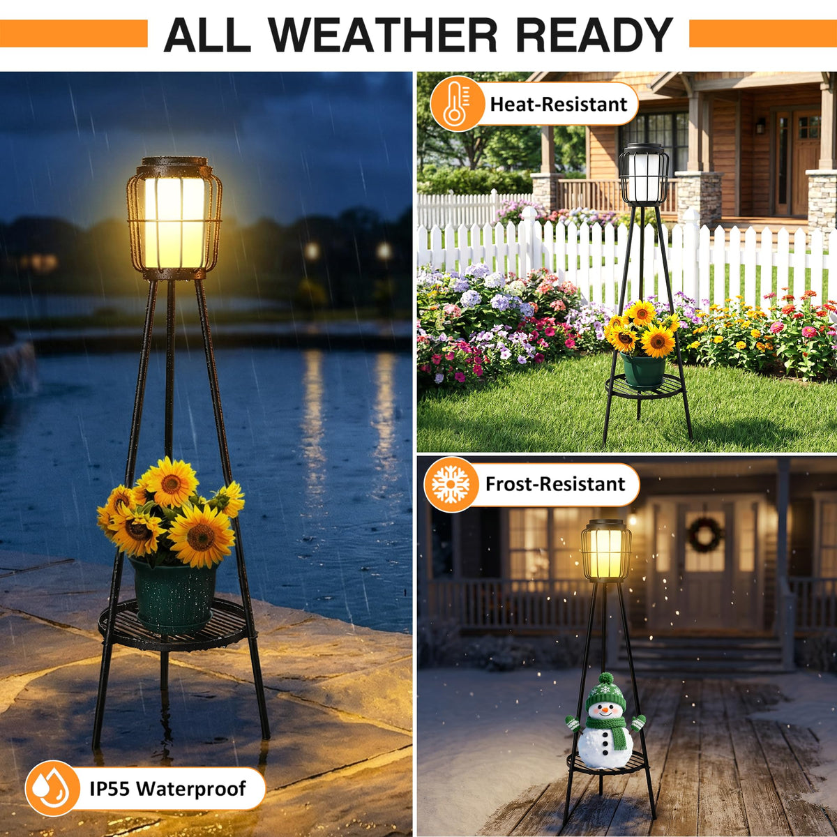 MXwcy weatherproof LED garden light resists rain and snow