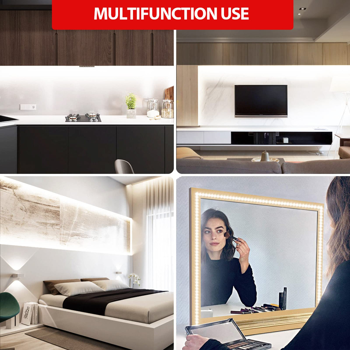 MY BEAUTY LIGHT easy-install LED strip for versatile DIY projects.
