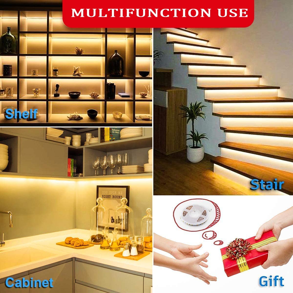 MY BEAUTY LIGHT LED strip cuttable sections allowing custom length installation