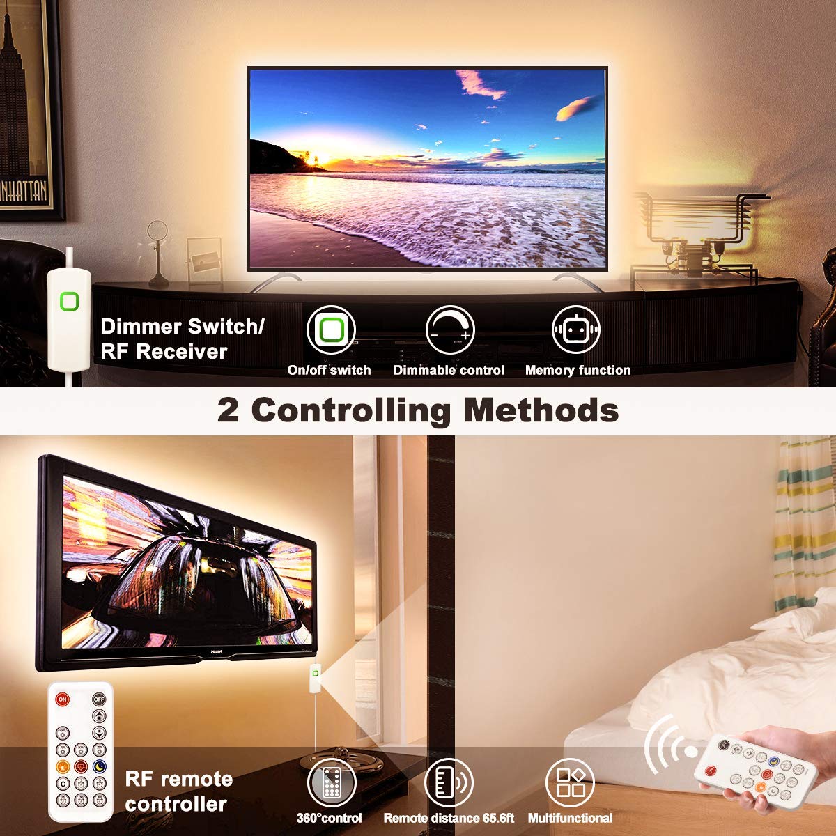 MY BEAUTY LIGHT dimmable dimmer switch for adjustable brightness