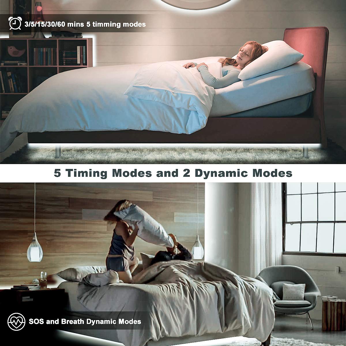 MY BEAUTY LIGHT dynamic modes SOS and breath create ambience