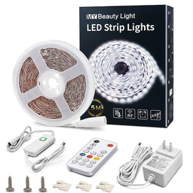 MY BEAUTY LIGHT white LED strip with RF remote for hands-free control
