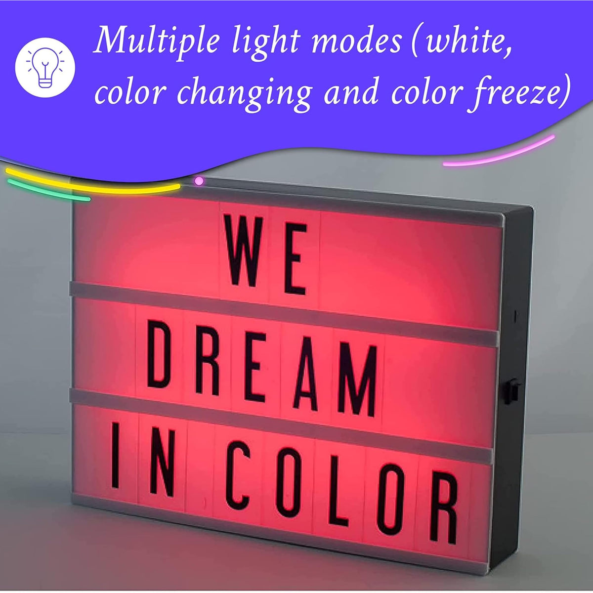 My Cinema Lightbox RGB lighting mode adds vibrant mood options.