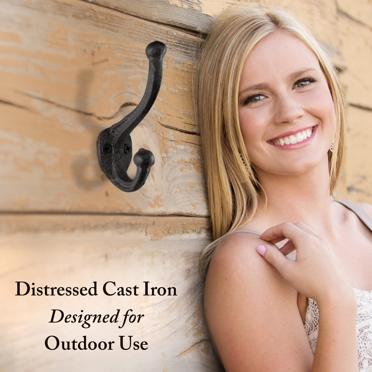 My Fancy Farmhouse antique black finish hooks: retro style with durable protection.