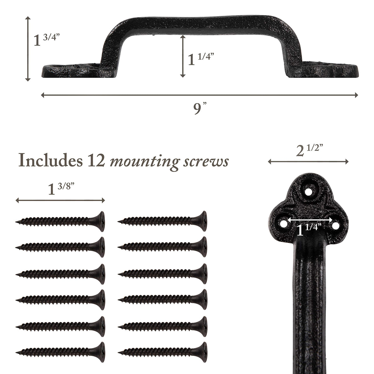 My Fancy Farmhouse antique-style pull ideal for barns gates and garage doors