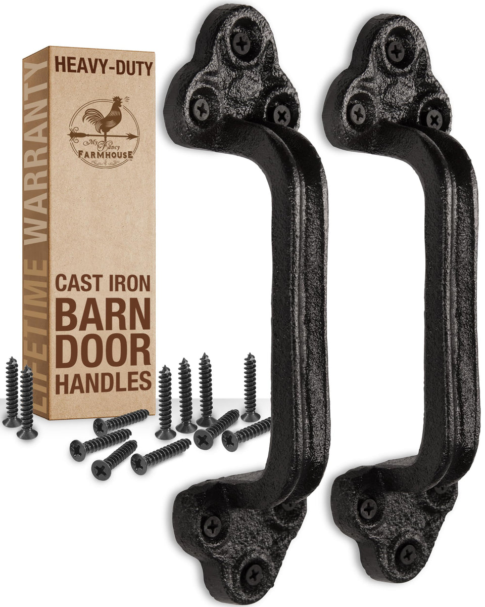 My Fancy Farmhouse heavy-duty barn door handles set of 2 for indoor and outdoor use