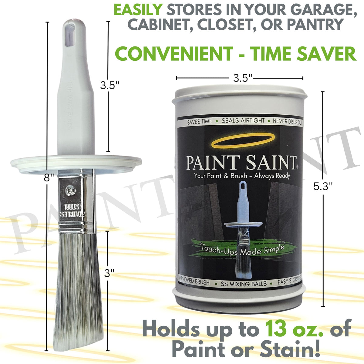 My Paint Saint HaloTip premium brush for smooth, precise strokes.