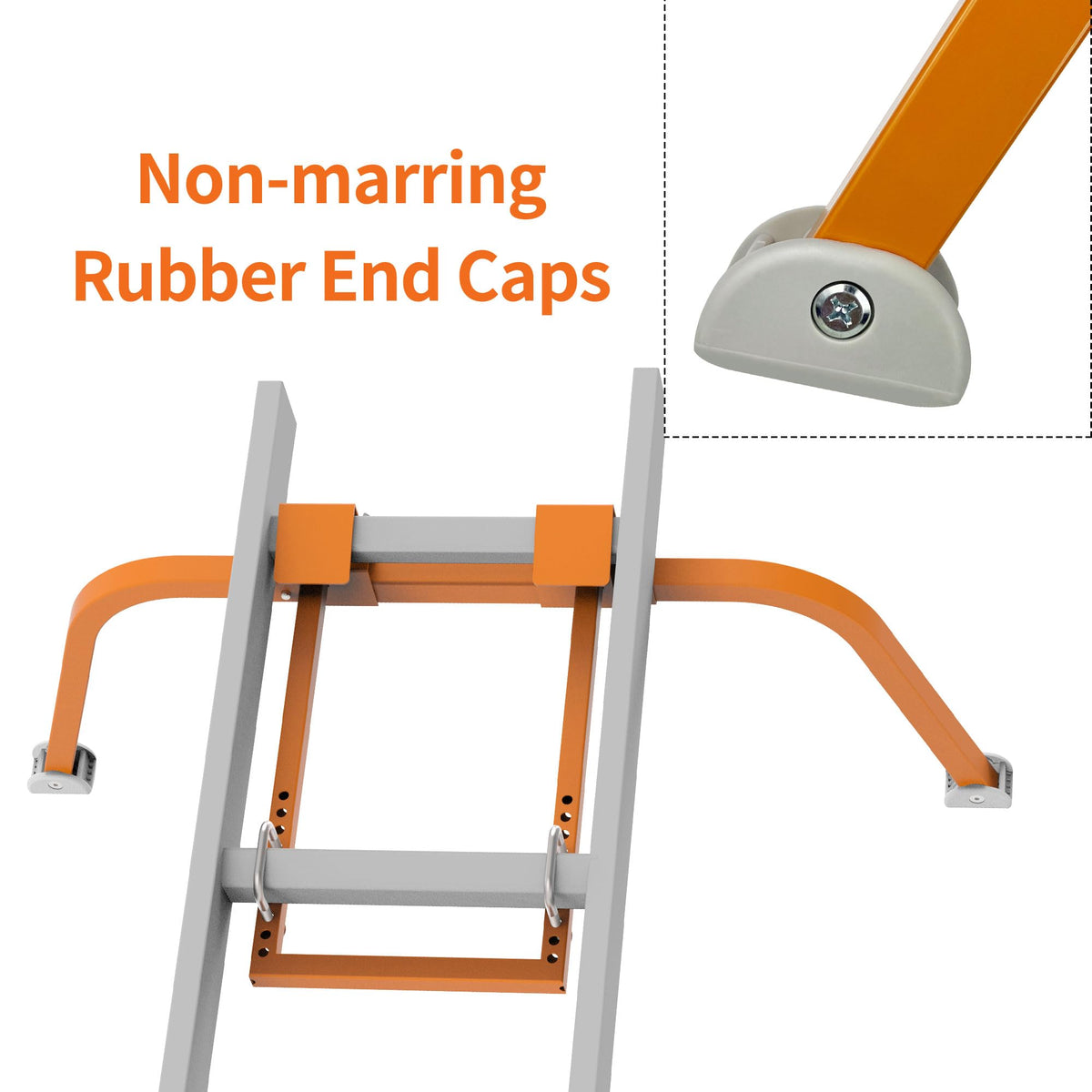 MY RUSTIC ladder-stabilizer-rubber-mats provides anti-slip contact and wall protection.