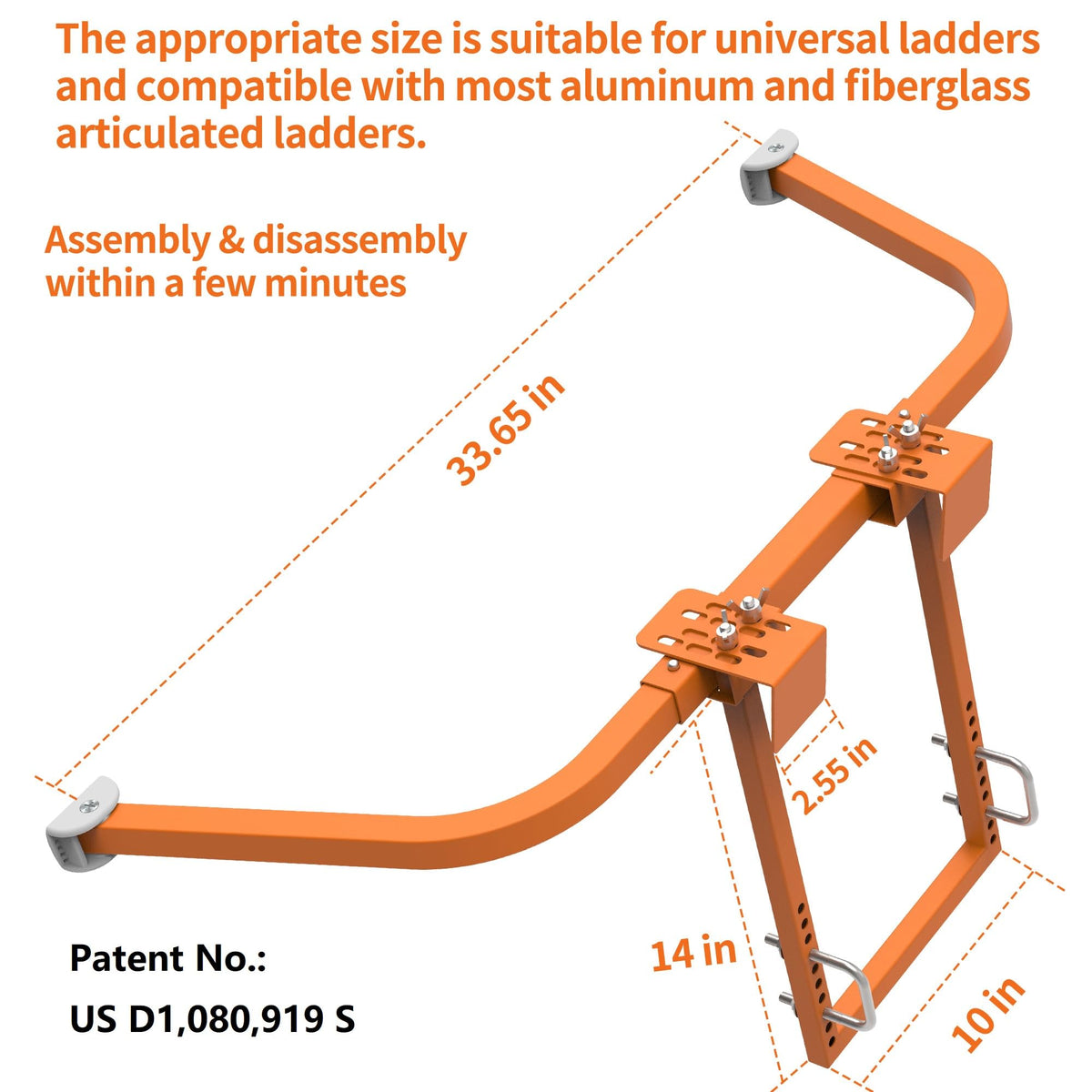 MY RUSTIC ladder-standoff-arms-premium-steel adds clearance around obstacles.