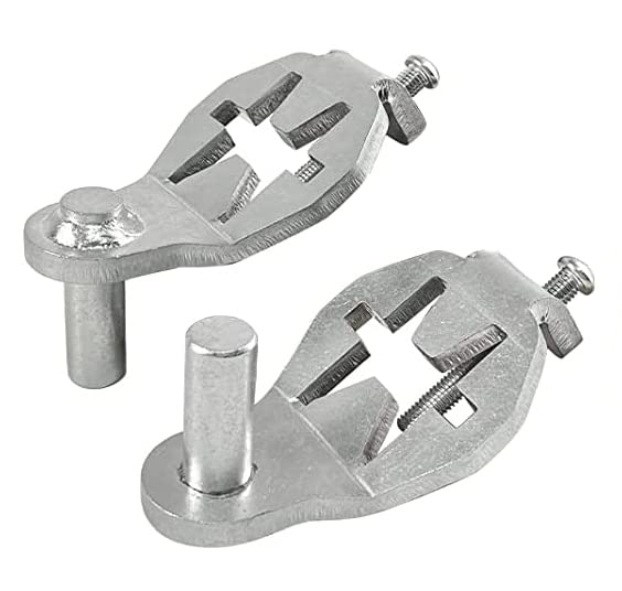 MY RUSTIC T-Post Gate Hinge Pin assembly shows quick install and durable steel construction.