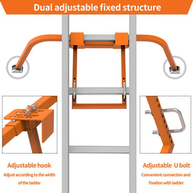 MY RUSTIC universal-fit-ladder-stabilizer works with most aluminum and fiberglass ladders.