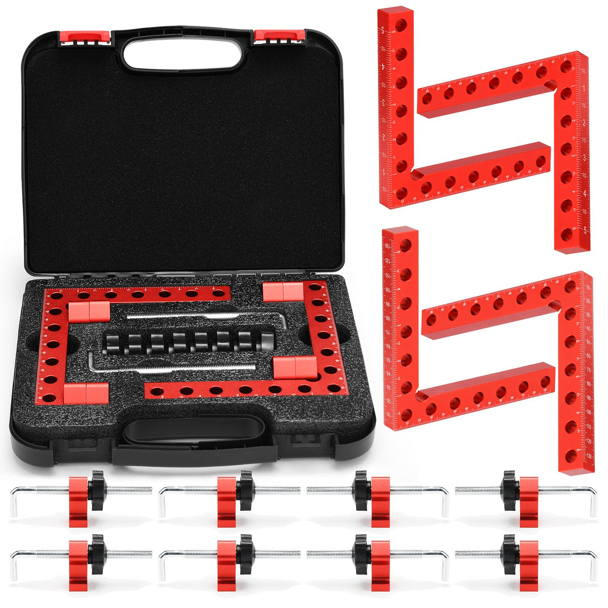 Mycuppca corner clamp set delivers precise 90-degree joints for frames.