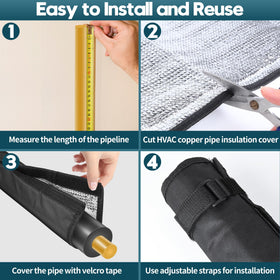 MYFAMIREA insulation cover suitable for mini-split and central AC piping.