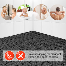 MYFAMIREA non-slip mats in damp areas for safer footing.