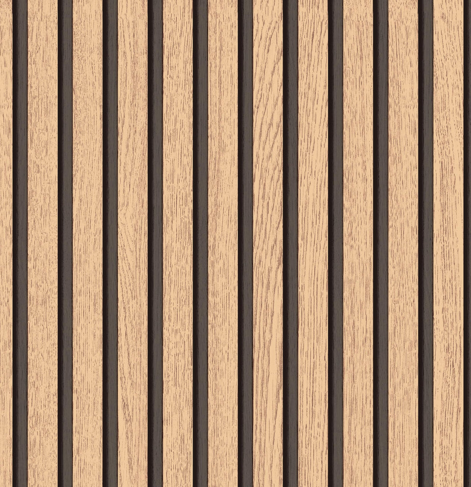 myforHD peel and stick wood grating stripe for quick wall updates.