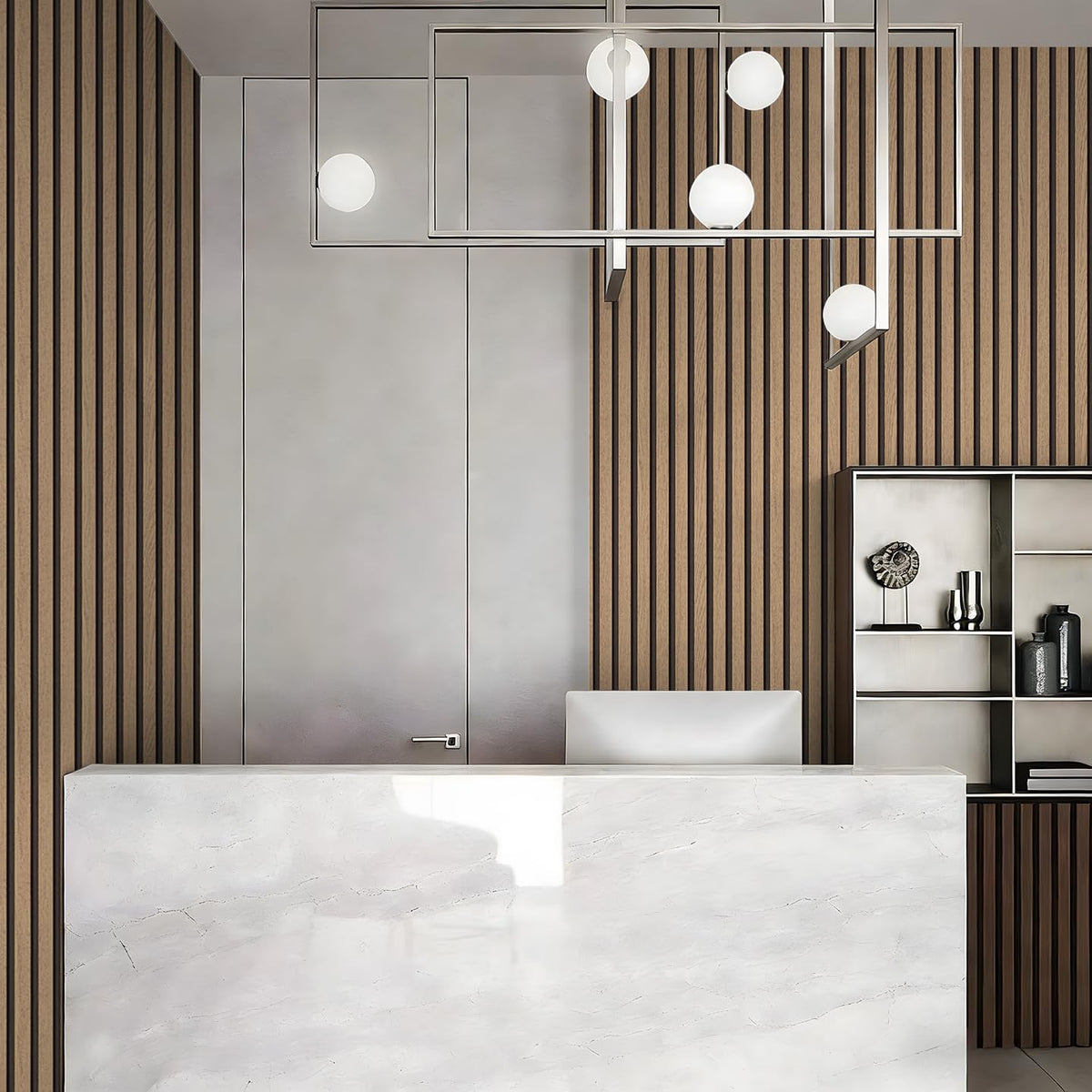 myforHD wipeable wood grain wallpaper resists stains with a quick clean.