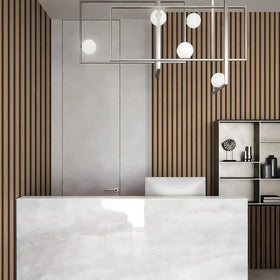 myforHD wipeable wood grain wallpaper resists stains with a quick clean.