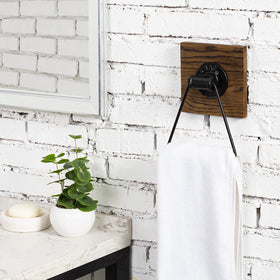 MyGift laundry room towel holder keeps towels organized