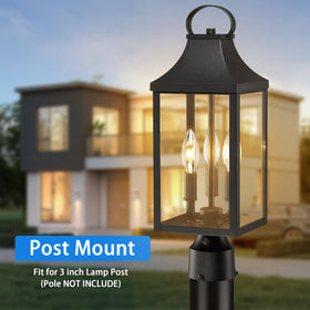 MYHXQ dusk-to-dawn post light die-cast metal body emphasizes durability