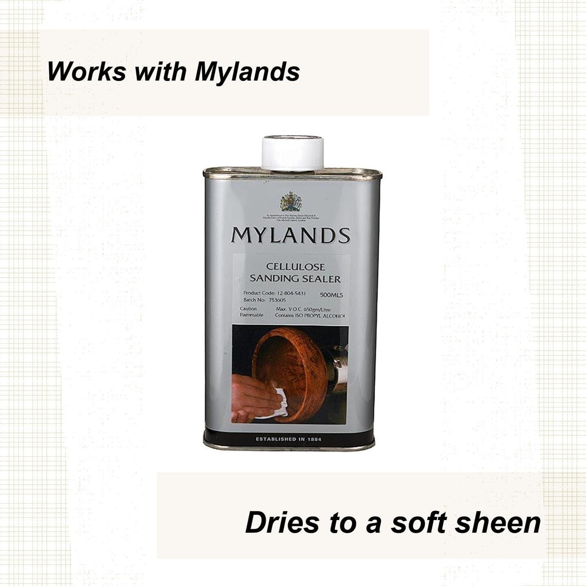 Mylands Cellulose Sanding Sealer brushed onto wood prep.