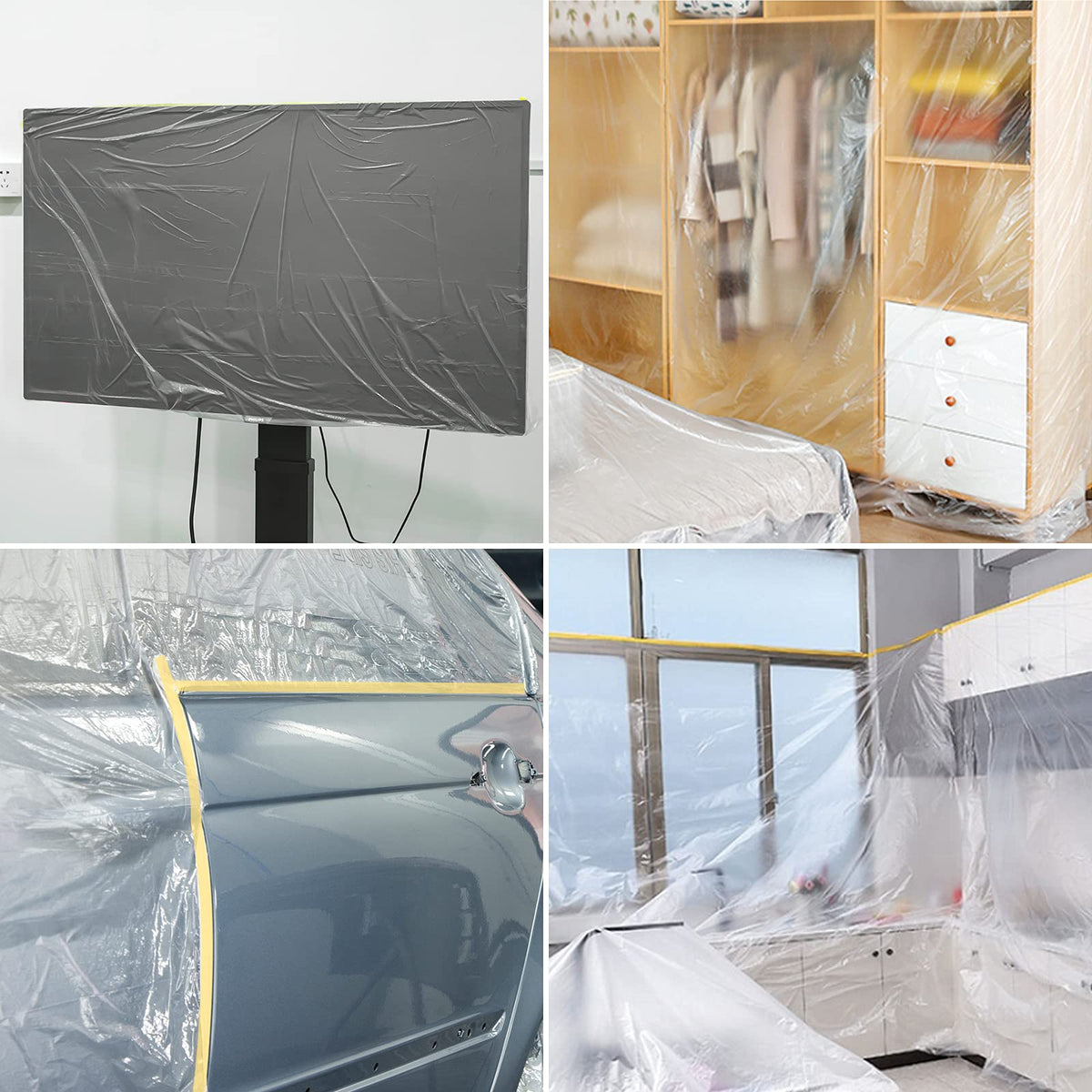 MyLifeUNIT 59x66 roll masking paper covers wide surfaces for efficient masking.