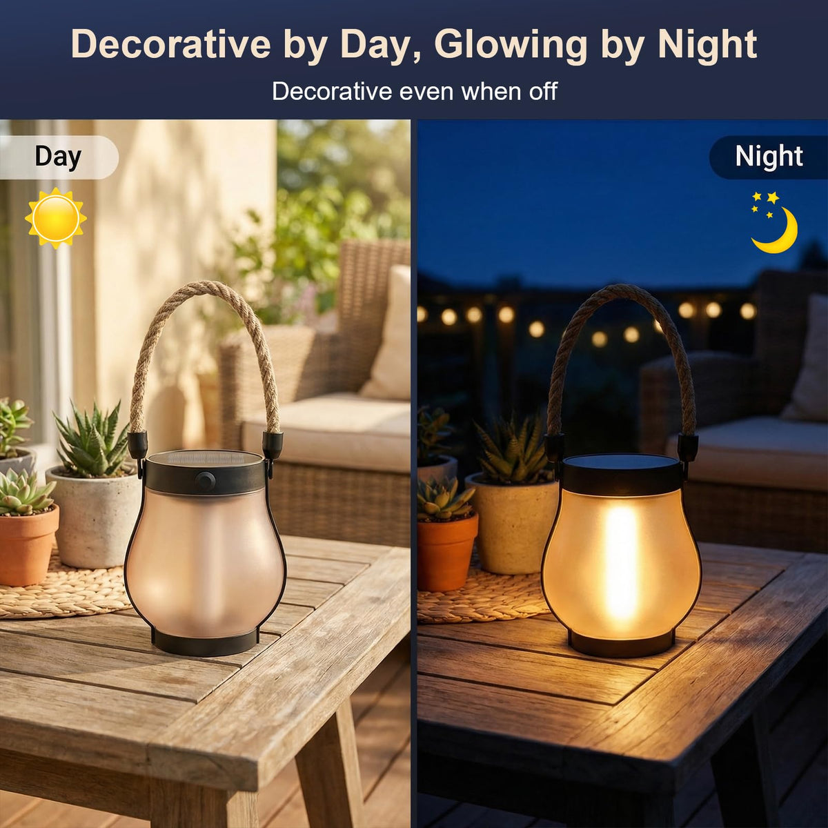 MYLLIUIM four-pack outdoor lanterns creates coordinated mood lighting.