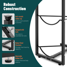 MYLOLF four-tier rack with stable square-tube frame and triangular support