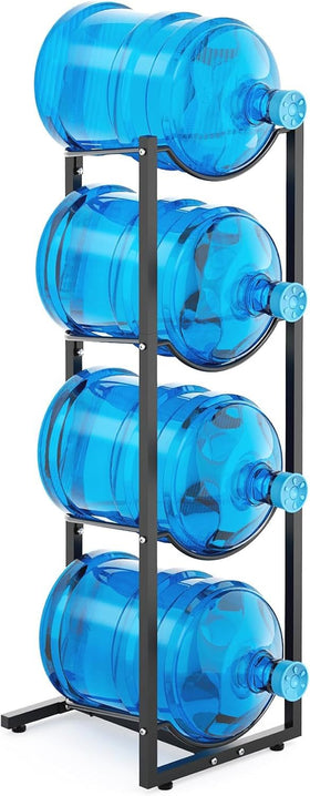 MYLOLF 5-gallon water jug holder front view showing stable four-tier rack