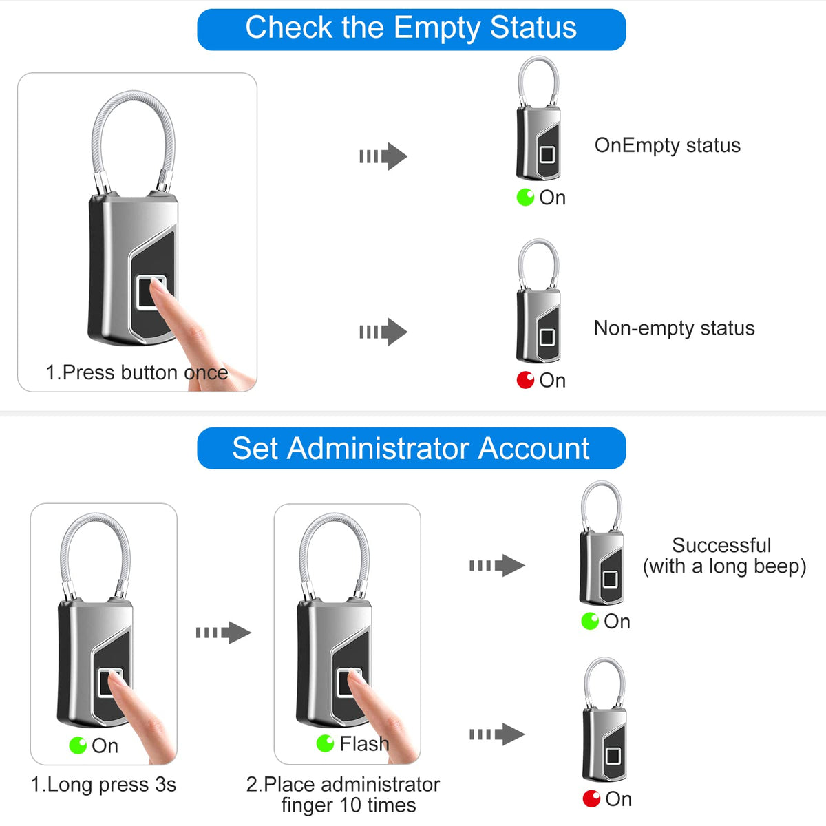MYPIN lock shows simple admin fingerprint setup for secure access