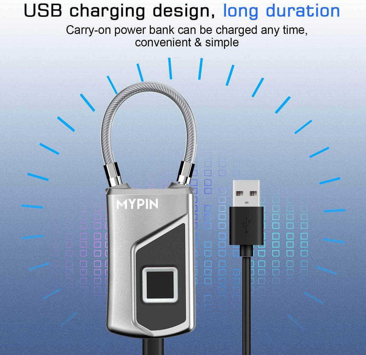 MYPIN IP66 weatherproof lock protects against dust and water