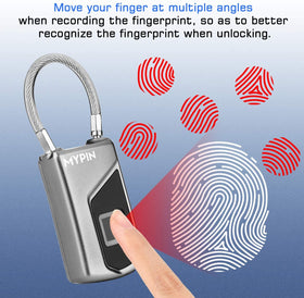 MYPIN fingerprint lock with USB charging for long-lasting power