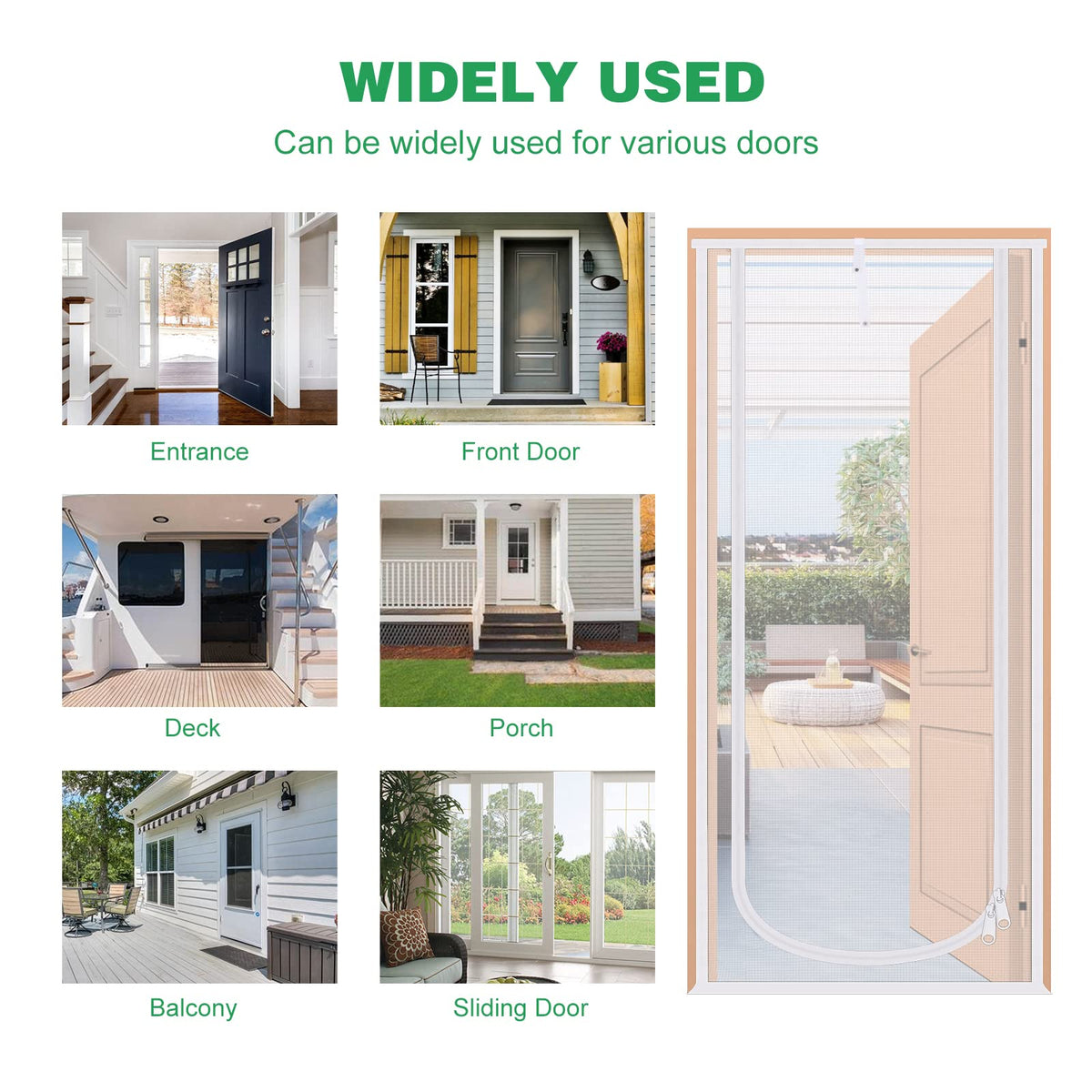 MYPIN fits doors up to 30x80 inches for versatile use