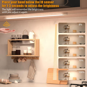 MYPLUS 16-Inch under-cabinet light with neutral 4000K white for clear visibility.