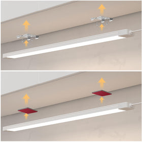 MYPLUS 4000K natural white LED under-cabinet light reduces glare.