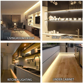 MYPLUS living room cabinet lighting adds warm accent to decor