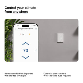 Mysa voice control with HomeKit, Alexa, and Google for hands-free comfort